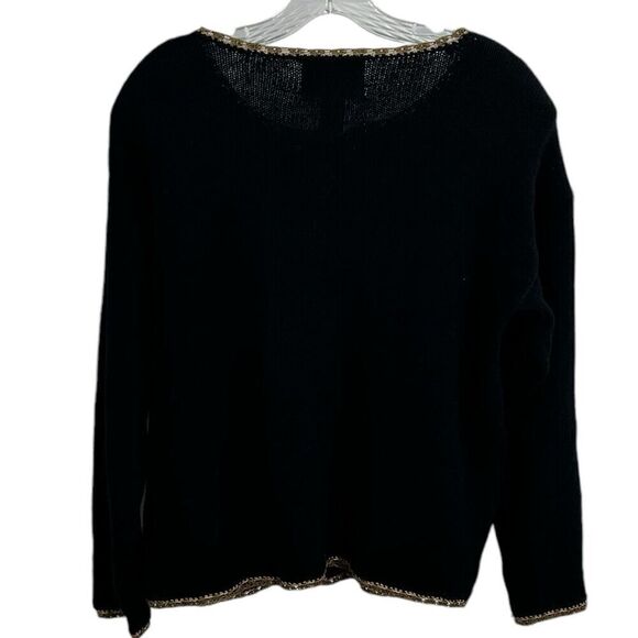 Heirloom Collectibles Floral Embroidered Pearl Black Button Up Women Size M - Picture 6 of 16